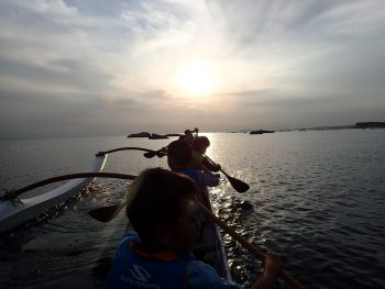 木曜日「しぜん」夕日に向かって漕いでみる！