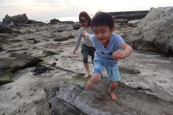 TIDE POOL 木曜日「しぜん」　砂浜の運動は通常の運動に比べて3倍以上の強度があります。